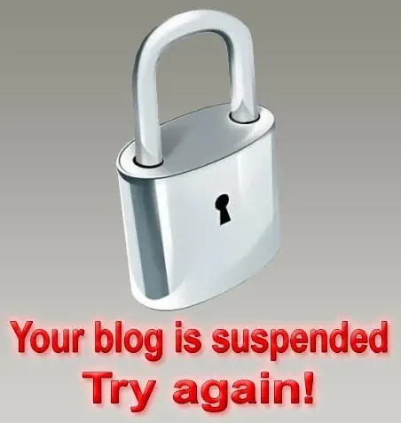 Your blog is suspended