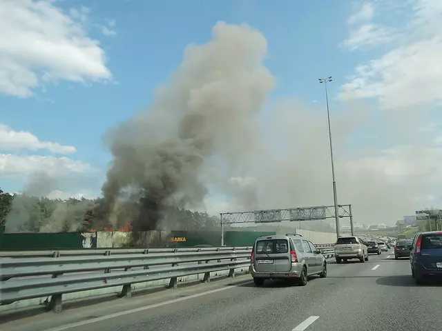 Пожар на Рижском шоссе 2016